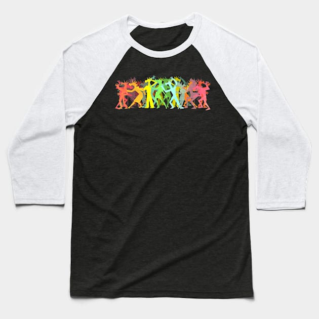 Conga Line Unicorns Baseball T-Shirt by Thatssounicorny